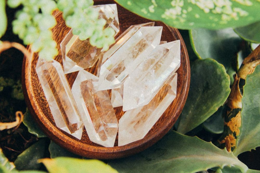 Crystals bathing in light